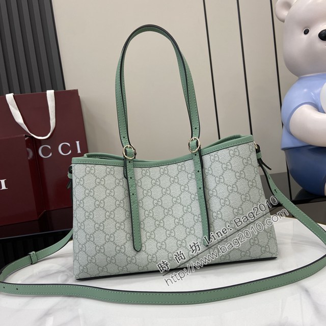 Gucci專櫃古馳最新款購物袋GG圖案條紋織大號肩背包 jh2625型號：815214